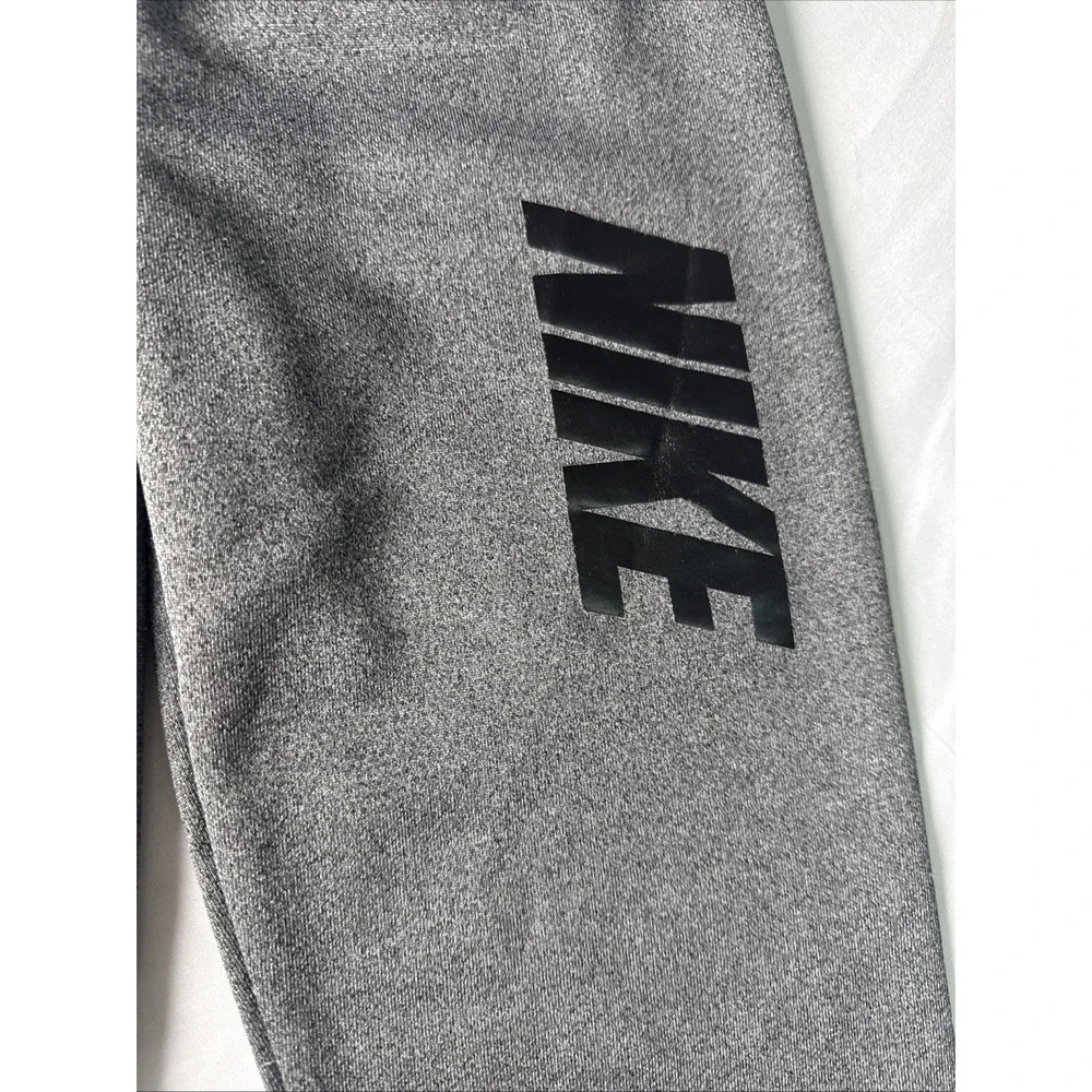 Nike Dri-FIT Kids Joggers Gray Heather Logo Sweatpants Size 6/7Y